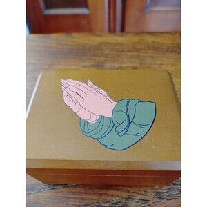 Praying Hands Music Box How Great Thou Art Beautifully Done Vintage Grannycore